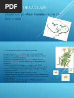 Objetivo de La Clase:: Identificar Palabras Terminadas en Ez-Sión y Ción