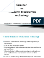 Seminar On Touchless Touchscreen Technology