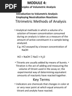 Principles of Volumetric Analysis