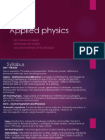 Applied Physics: Dr. Chetan Kotabage Department of Physics Kls Gogte Institute of Technology