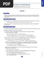 Position of French Adverbs: Lesson