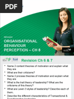 Organisational Behaviour Perception - CH 8