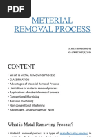 Material Removal Process