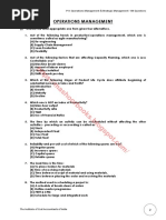 P-9: Operations Management & Strategic Management - Bit Questions