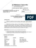 Exercise 9. Planning Preparation Evaluation of Energy Rich Meal Final