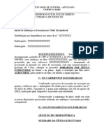 Inicial de Embargos À Execução - Cédula Rural