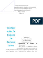 Configuración de Equipos de Comunicación