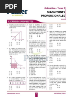 Magnitudes Proporcionales: Ejercicios Propuestos