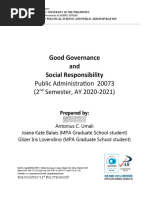 Good Governance & Social Responsibility PA 20073 IM