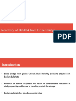 Recovery of Baso4 From Brine Sludge