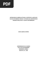 Obtención de Carbón Activado A Partir de Llantas de Caucho Por Medios Físicos Y Estudios de Adsorción en Pruebas Analíticas Y Aguas Contaminadas