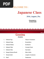 Welcome To:: Japanese Class