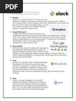 List Down 5 Examples of Common Software For Communication Purposes in Each Category