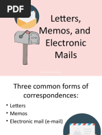 Letters, Memos, and Cover Letters