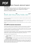 3G UMTS Data Channels