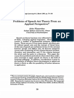 Problems of Speech Act Theory From Applied Perspective : John Flowerdew