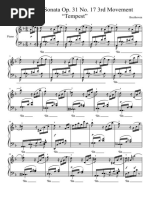 Beethoven Sonata Op. 31 No. 17 3rd Movement Tempest