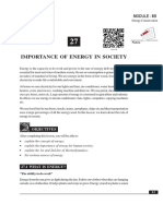 Importance of Energy in Society: Module - 8B