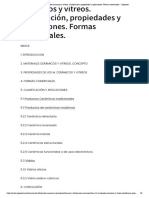 Materiales Cerámicos y Vítreos. Clasificación, Propiedades y Aplicaciones.