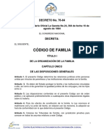 Codigo de Familia (Actualizado Reformas Ley de Adopciones)