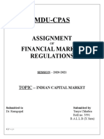 Assignment Financial Market Regulations: Mdu-Cpas