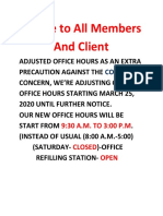 Notice To All Members