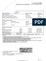 Certificate of Calibration