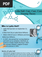 Hall 'S Care, Cure, Core Nursing Theory