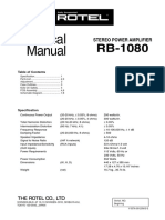 Rotel RB 1080 Service Manual