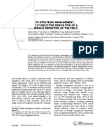 What Is Strategic Management, Really? Inductive Derivation of A Consensus Definition of The Field