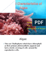 General Characters of Algae