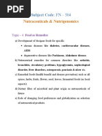 Nutraceuticals & Nutrigenomics: Subject Code: FN - 504