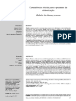 Competências Iniciais para o Processo de Alfabetizacao