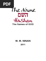 The Name Hashem - The Names of God - M. M. Ninan