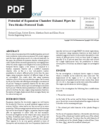 Potential of Expansion Chamber Exhaust Pipes For Two-Stroke Powered Tools