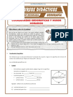 Coordenadas Geográficas para Primer Grado de Secundaria