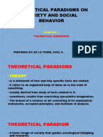 Theoretical Paradigms On Society and Social Behavior