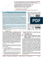 Experimental Study On Performance of Metakaolin in Pervious Concrete