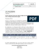 Confamiliar Carta para Radicar Eps