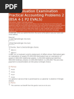 First Evaluation Examination Practical Accounting Problems 2 (BSA 4-1 P2 EVALS)