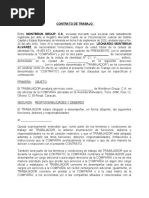 Contrato de Trabajo Montbrun Group (Equipo Técnico Trabajadores de Dirección y de Inspección)