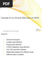 Concept of LA, RA and URA Areas in UMTS