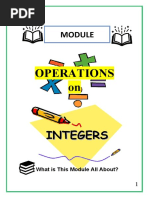 Module - Operations of Integers