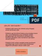 Pengenalan Kepada Sintaksis