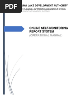 Online Self Monitoring Report (Operational Manual)