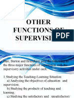 Other Functions of Supervision