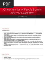 Characteristics of People Born in Different Nakshatras: Jyotish Praveena