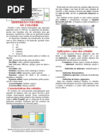 Resumo Sobre DISPERSÃO COLOIDAL OU COLOIDE