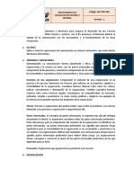 Procedimiento de Comunicación Interna y Externa Calidad GM