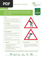 7 Global Golden Rules of Safety - Rule 6 - Handling, Loading & Unloading of Loads Fall Hazards Work at Height - Draft